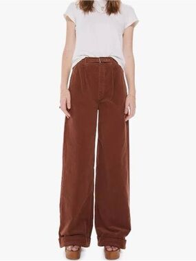 MOTHER High Waisted Wide Leg Cords
